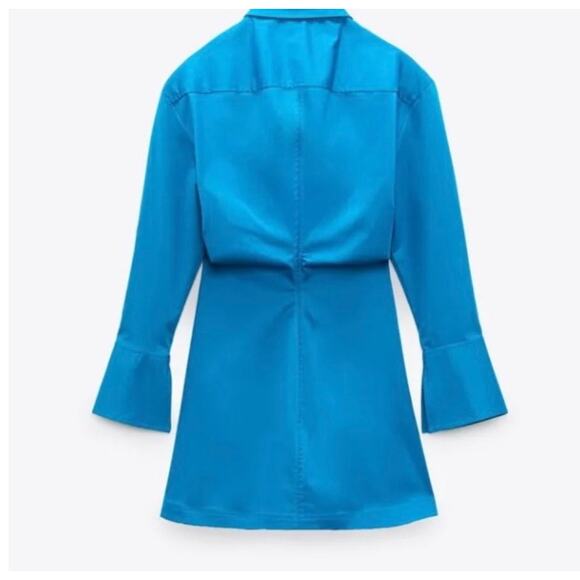 ZARA Blue Button-Down Mini Shirt Dress
Sz XL Long Sleeve Collar Blogger Favorite - Picture 7 of 10
